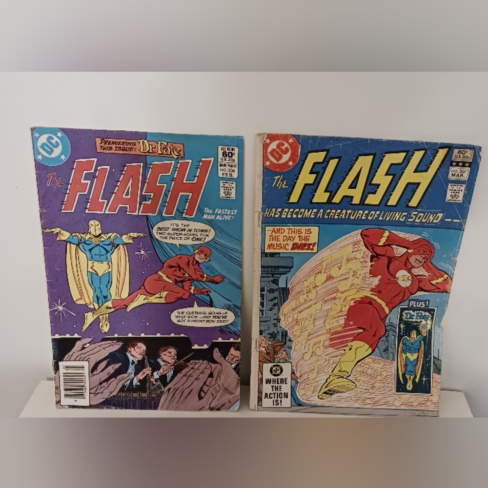 Two Vintage Flash Comic Magazines # 306 and # 307